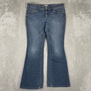 Aeropostale Hailey Flare Jeans Womens 11/12 (34x31) Low Rise Y2K Bootcut Denim